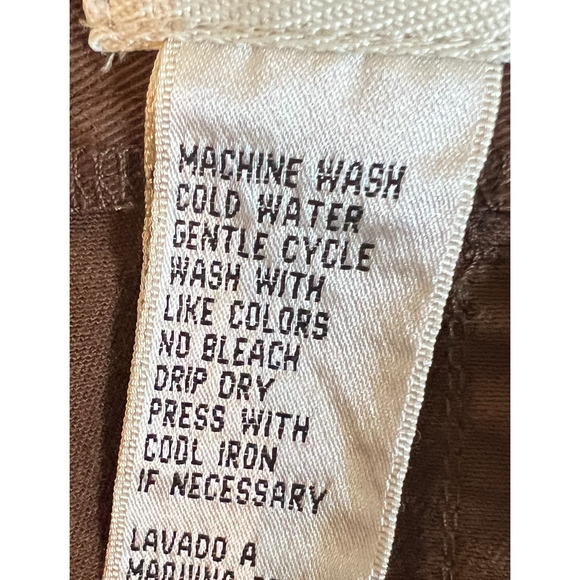 Evan Piccone Skirt Womens Size 12 Brown Twill Straight Pockets Zip Front Vintage - Picture 7 of 8